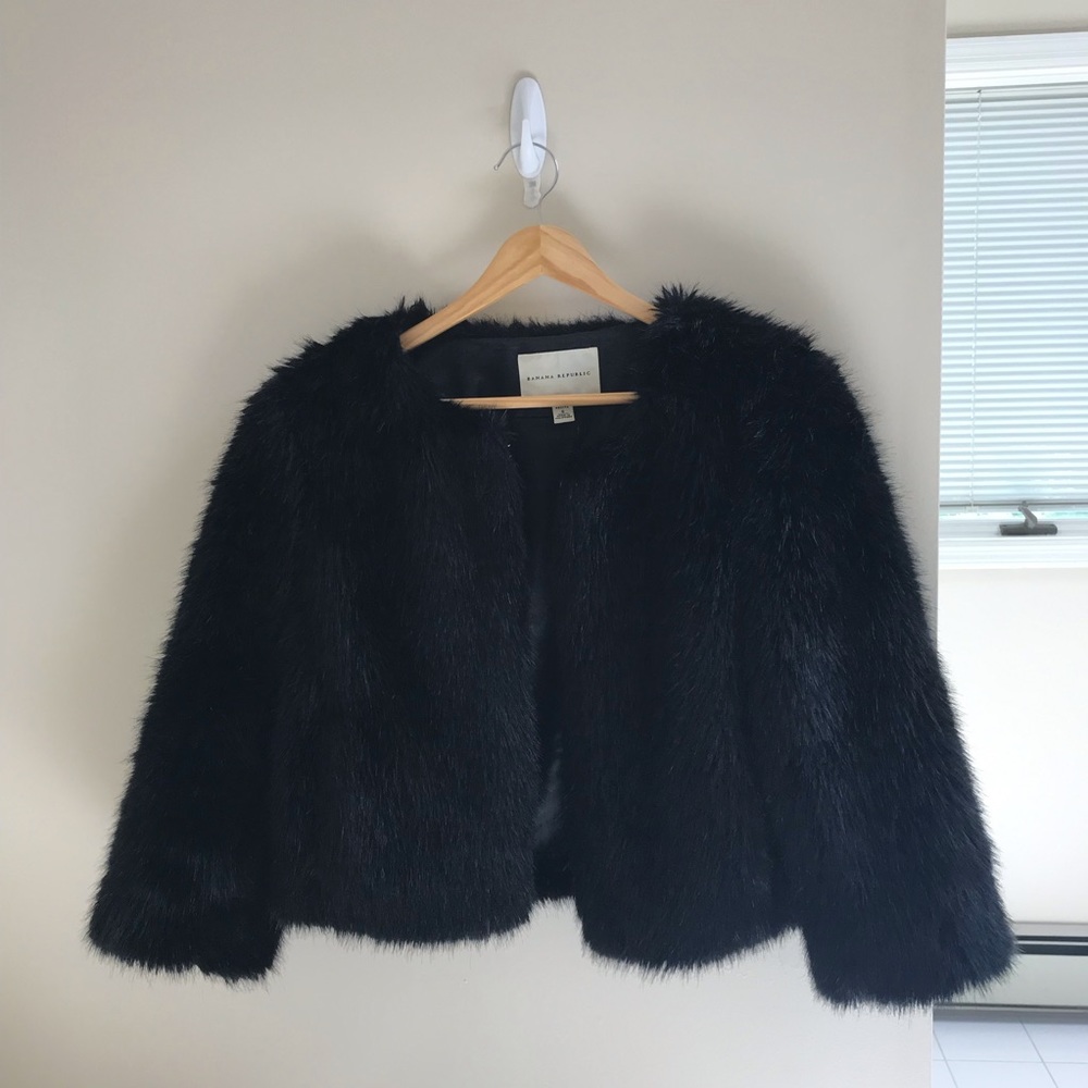 Banana Republic Faux Fur Cape/Jacket